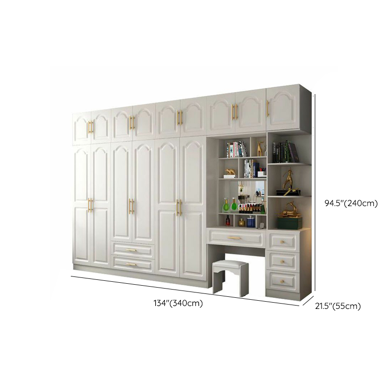 Contemporary Wood Chalk Wardrobe Closet with Interior Shelves&Clothing Rack&3-Drawer/6 Drawers/5-Drawer - image 44