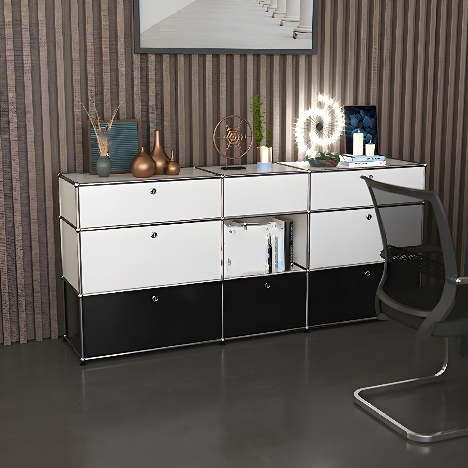 Modern Rectangle Storage Server Metal Sideboard for Dining Room - image 6