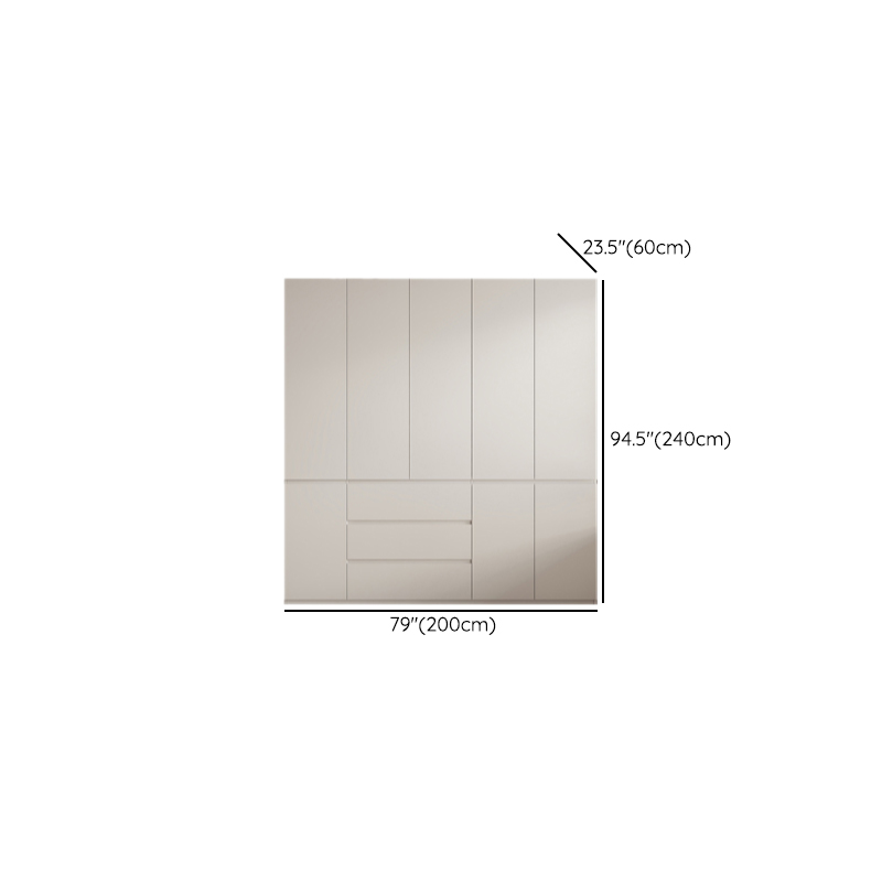 White Modish Manufactured Wood Armoire Cabinet with Soft Close Drawer, Soft Close Door, Interior Shelves, and Clothing Rod - image 14