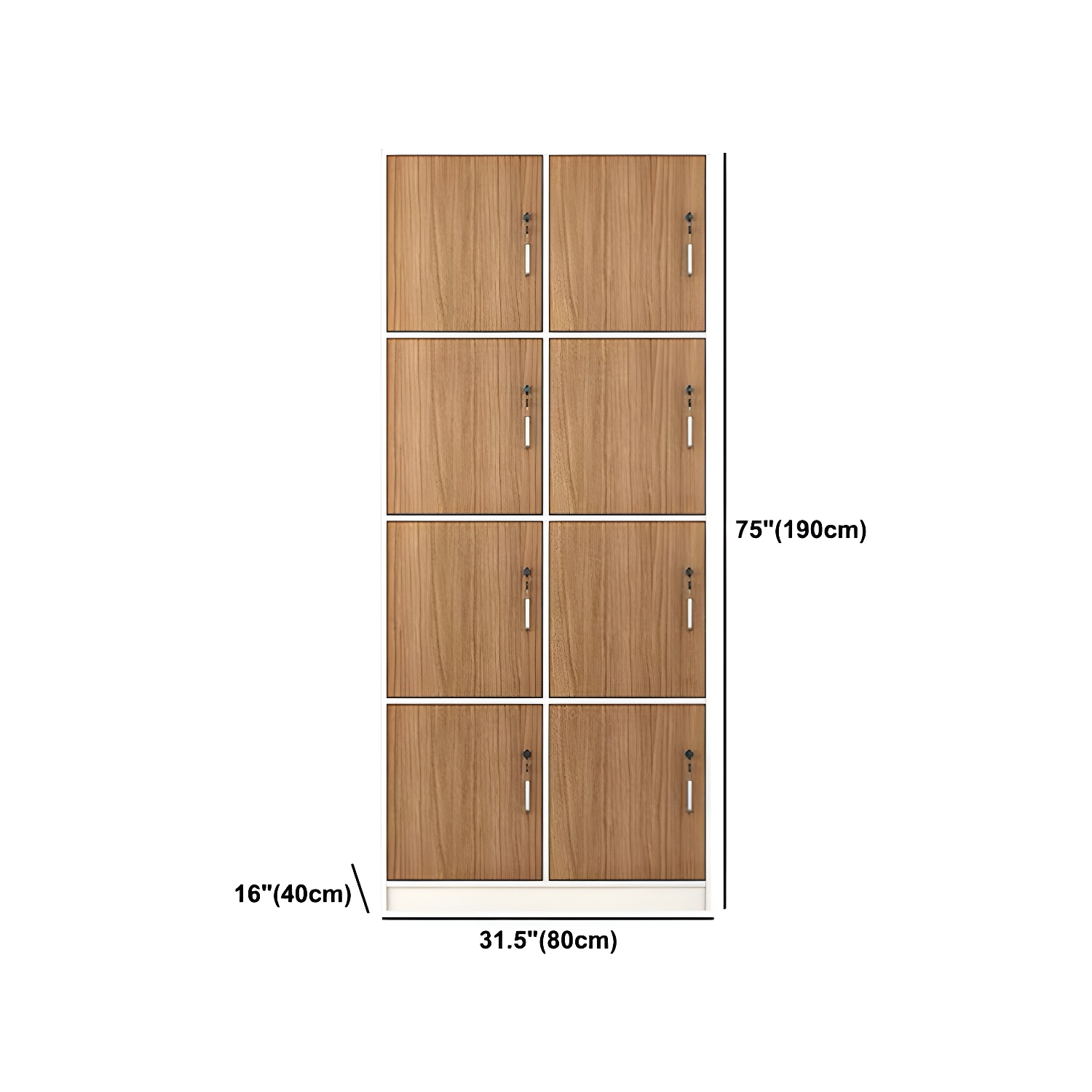 Natural Finish Indoor Cabinet Contemporary Storage Cabinet with Hinged Door - image 17