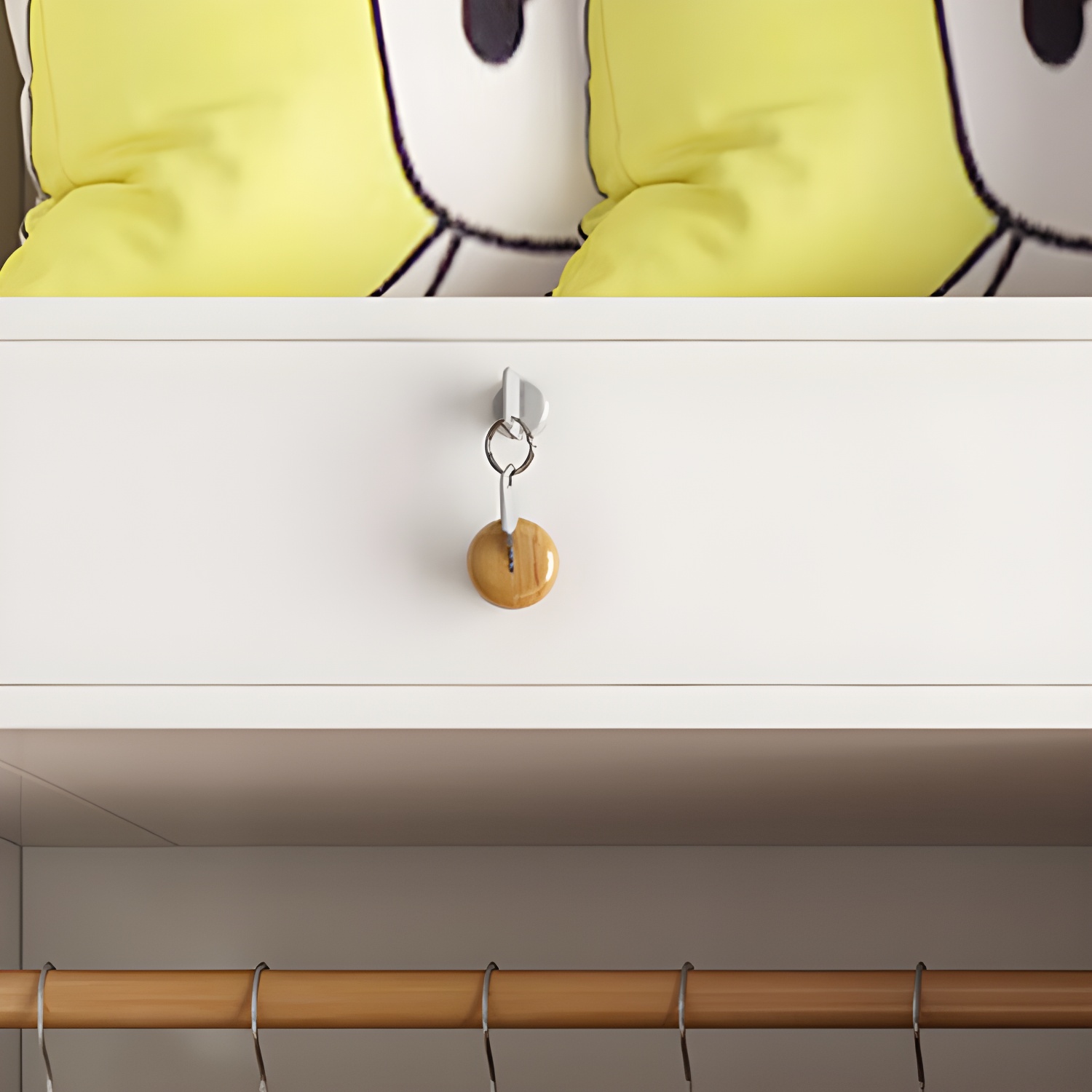 White Wardrobe Closet with Drawer French Country Wardrobe Cabinet - image 8