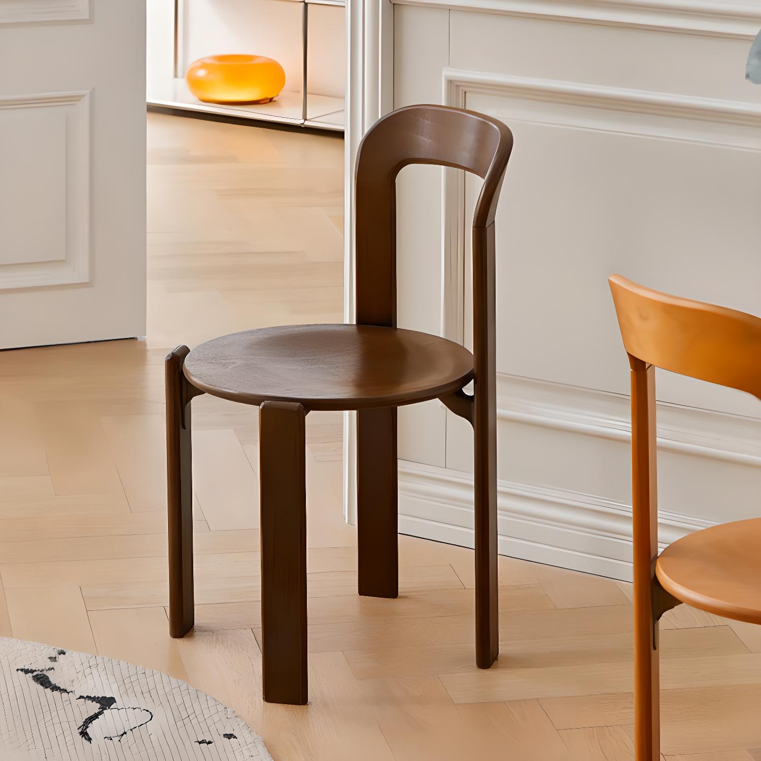 Modern Solid Wood Armless Dining Chairs with Open Back for Kitchen & Dining - image 9