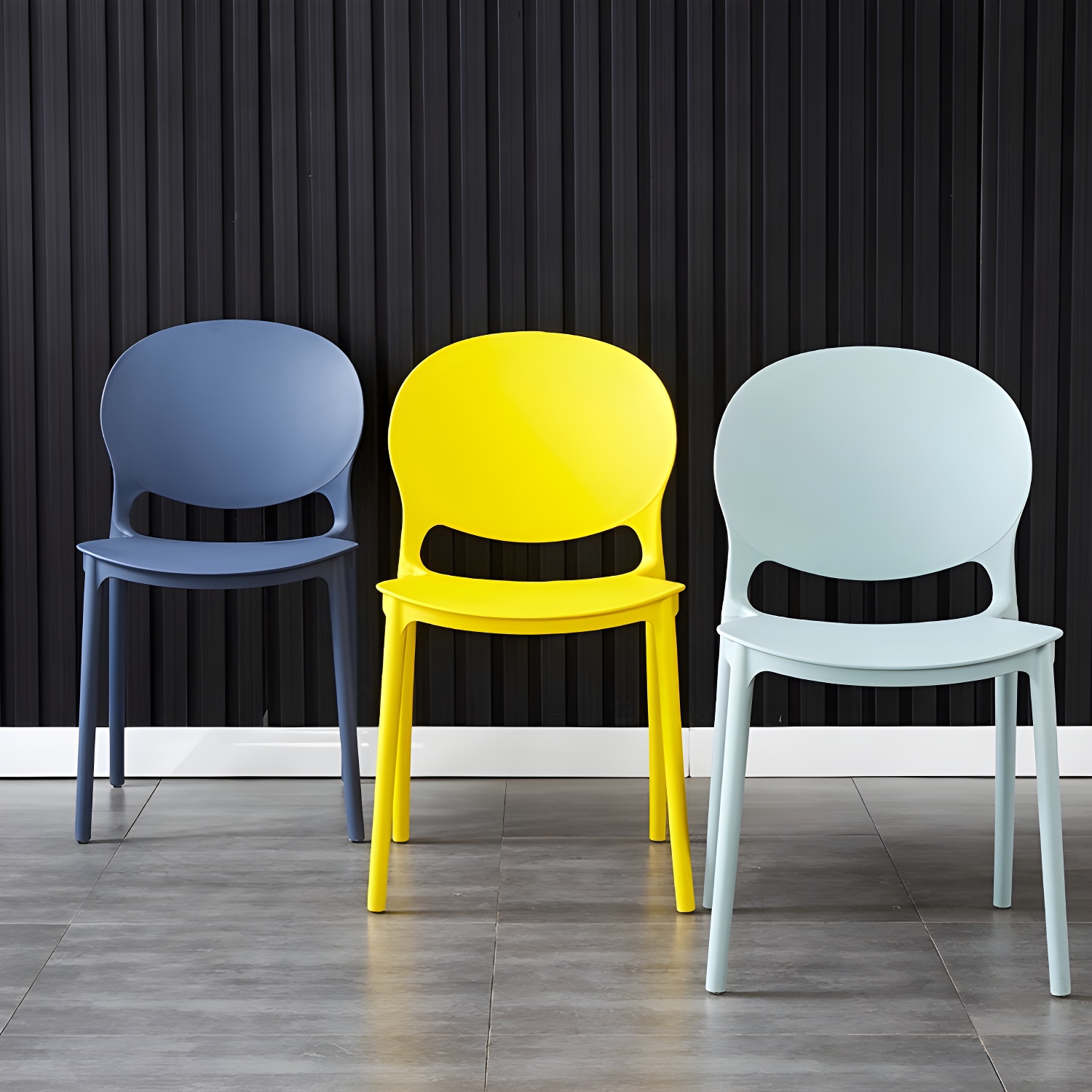 Plastic Open Back Dining Chair Indoor-Outdoor Stackable Side Chair - image 18