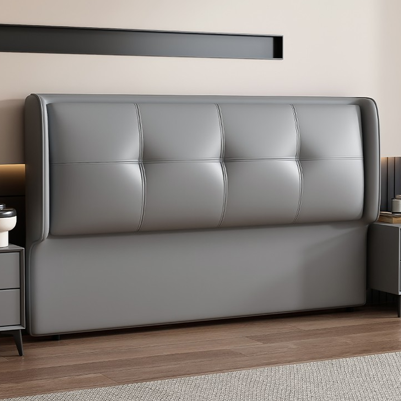 Simplistic Style Wingback Headboard with No Distressing, Piled Tufted Rectangular Design for King/Queen/Full Bed, Featuring Sponge Upholstery Fill and Standard Height - image 6