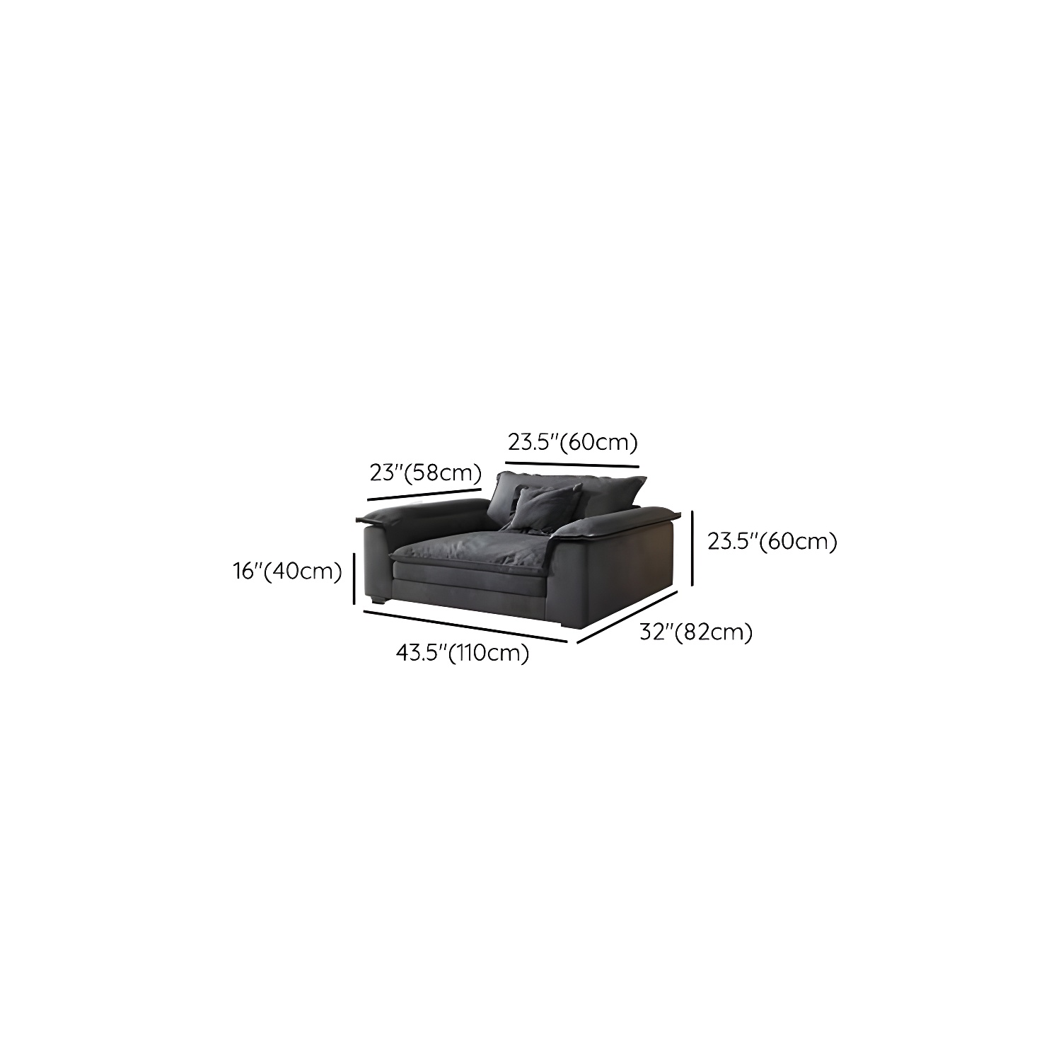 Modern Flared Arm Sofa with Water Resistant and Bolster Pillows - image 15