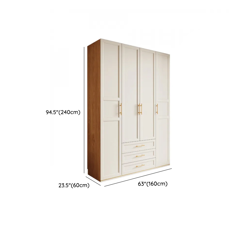 White Minimalist Laminate Independent Wardrobe Closet with Soft Close Drawer, Soft Close Door, and Interior Shelves - image 10