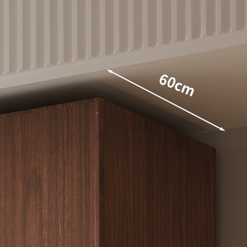 Cocoa Minimalist Natural Wood Wardrobe Closet with Compartments, Soft Close Door, Interior Shelves, and Clothing Rod - image 5