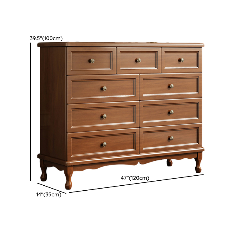 Solid Wood Countertop Storage Chest Traditional Style with Drawers - image 28