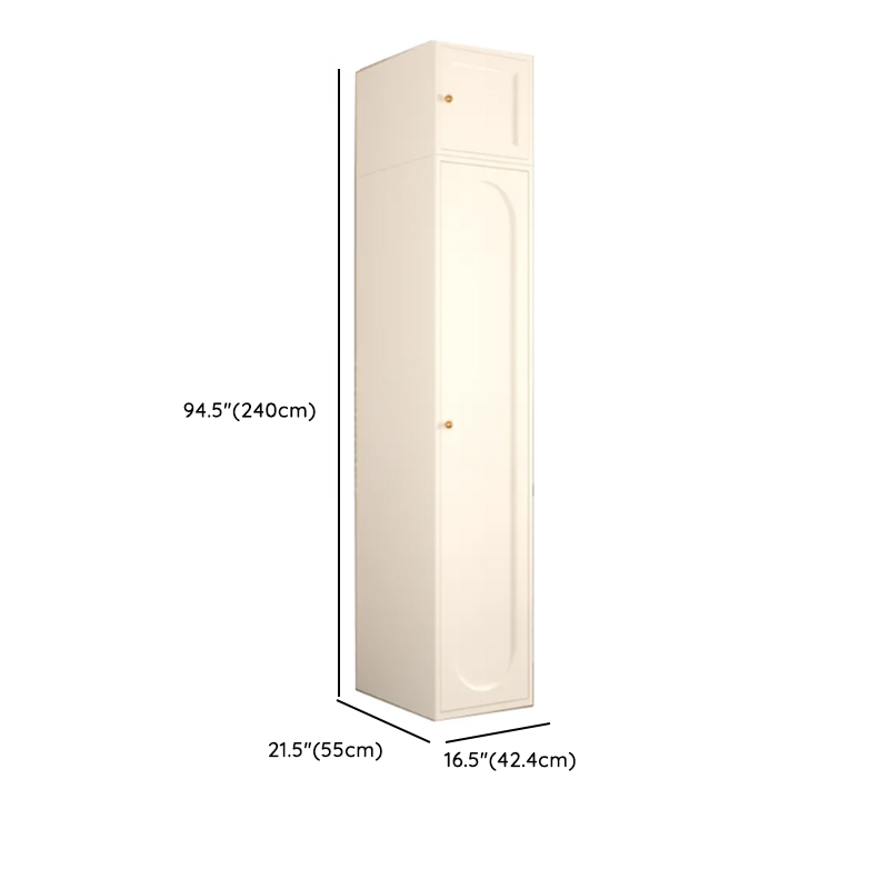 Chalk Casual Unattached Wardrobe with Adaptable Shelf, Soft Close Door, Hanging Rod, and Articulated Mechanism - image 23