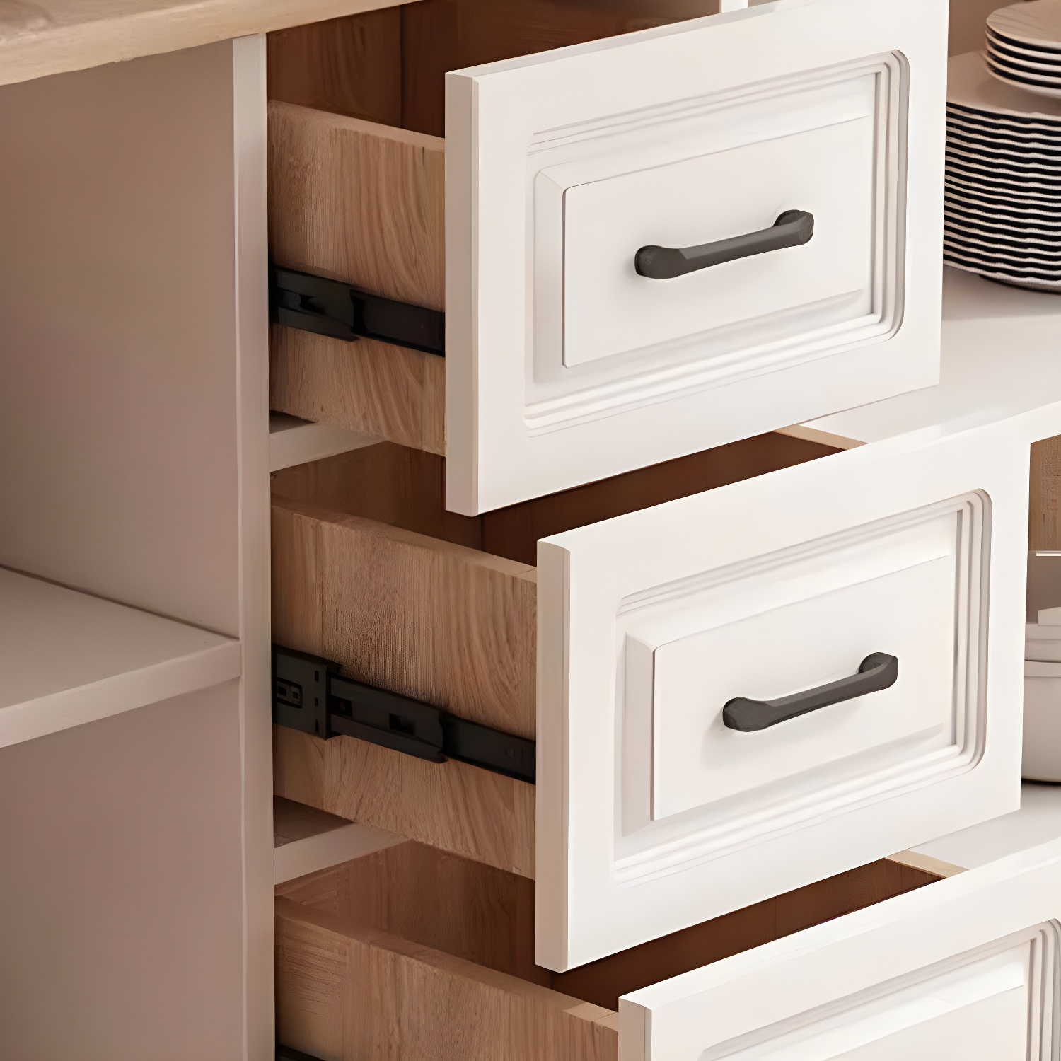Modern Wood Buffet Cabinet with Glass Doors and Shelves - Full Assembly Needed - image 11
