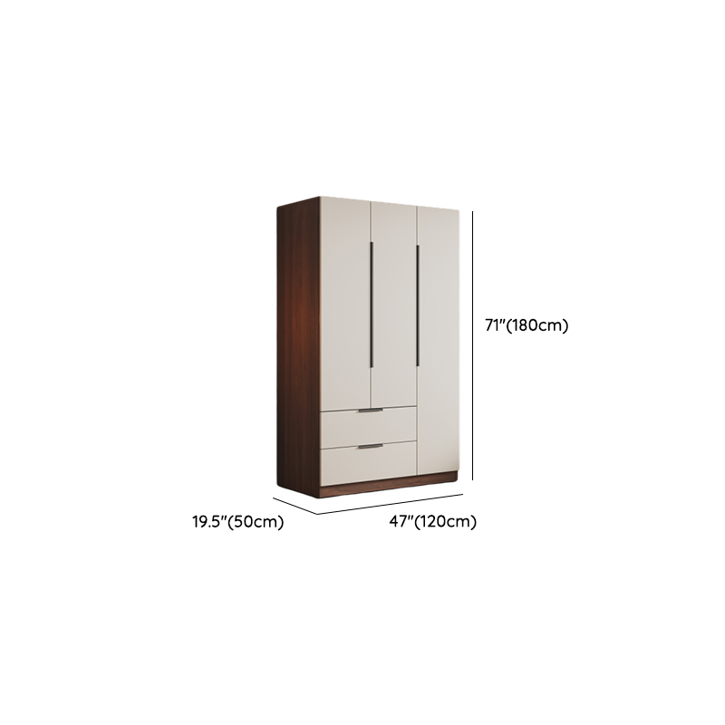White Modish Manufactured Wood Independent Armoire Cabinet with Soft Close Drawer, Soft Close Door, and Interior Shelves - image 9