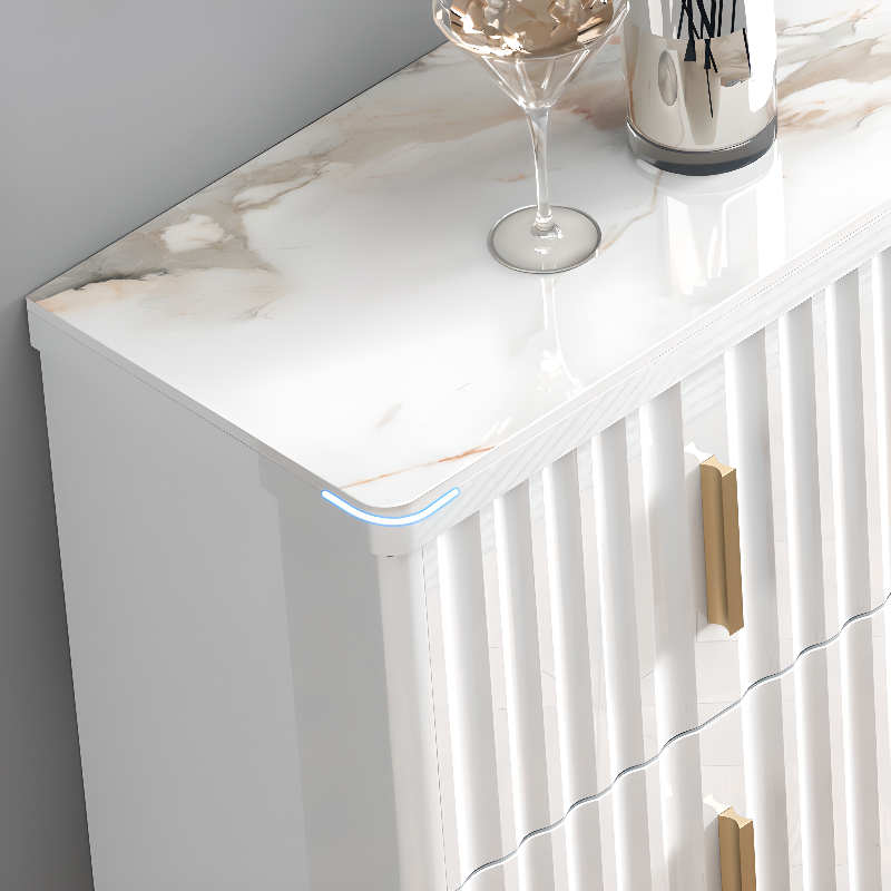 Luxurious Chalk Stone Standard Flooring Sideboard with 3 Doors & Variable Shelf - image 3