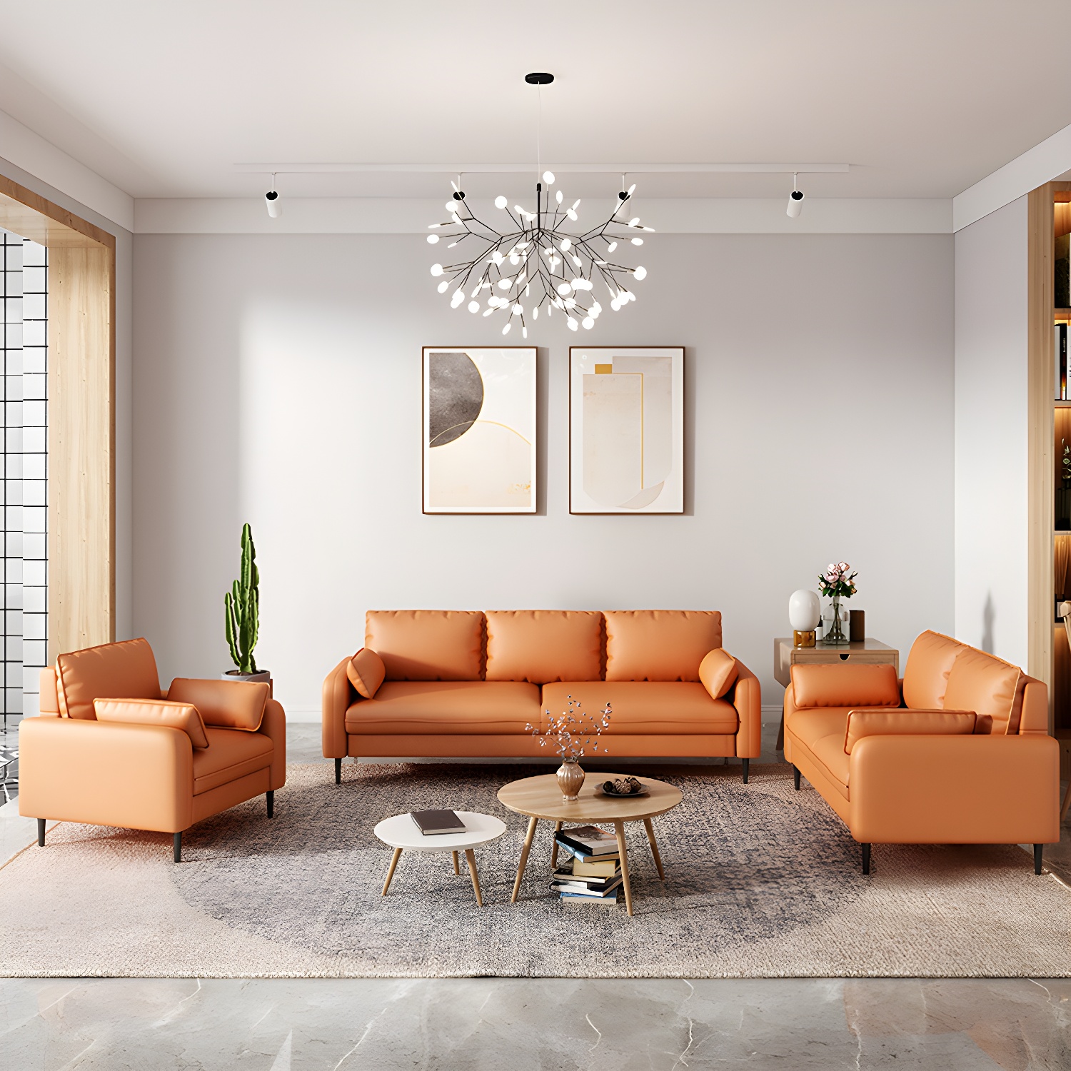 Modern Pillow Back Sofa with Storage Not Included for 35-40 Women - image 12