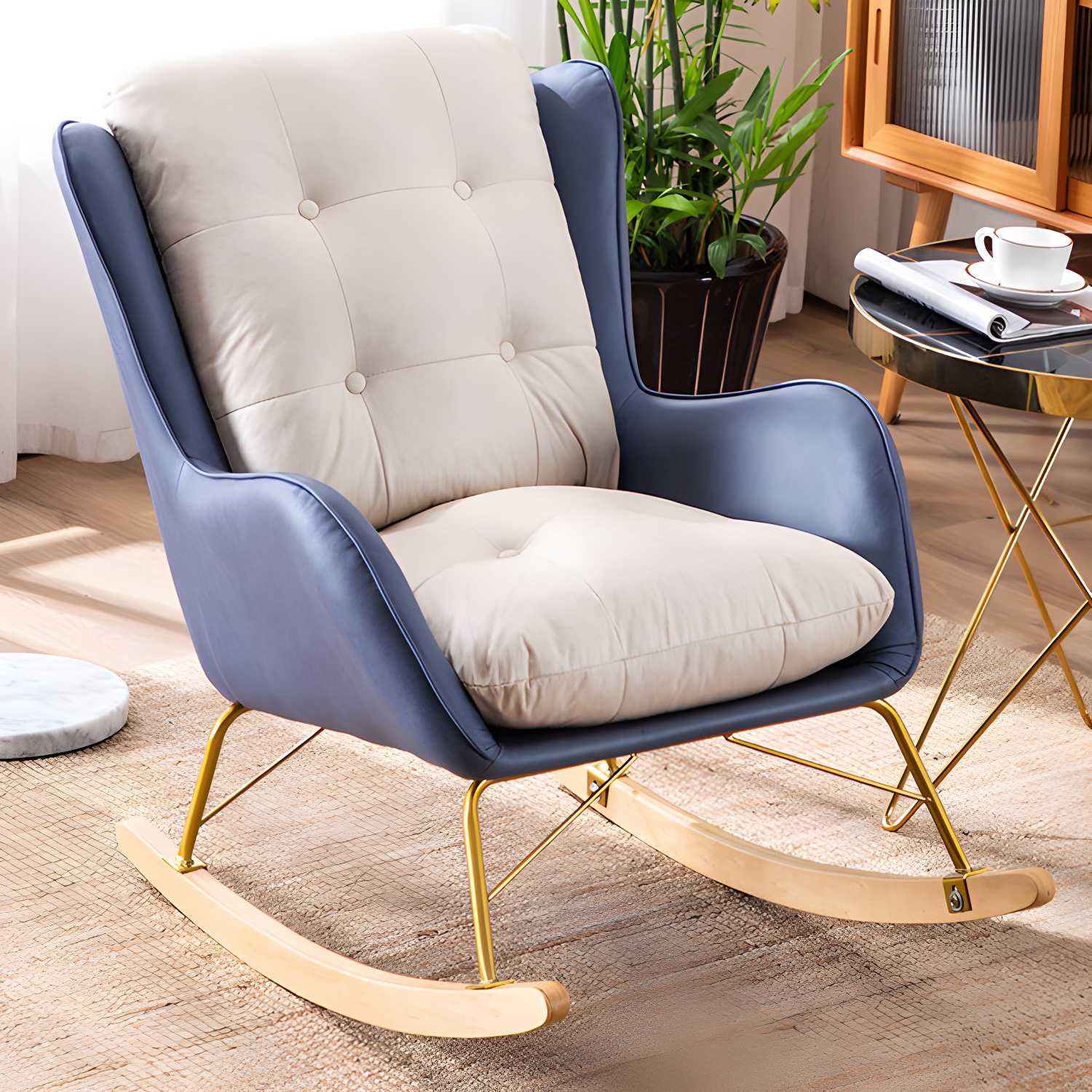 Modern Style Lounge Leisure Rocking Chair Home Lazy Sofa Chair - image 3