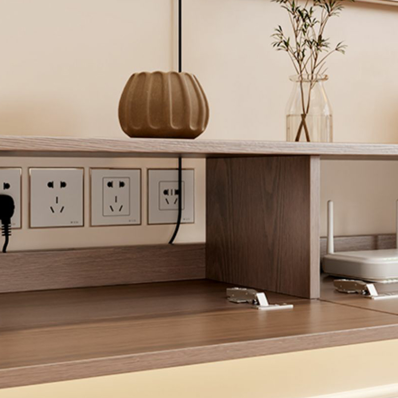 Scandinavian Wood TV Stand with Drawers and Cabinet for TVs Over 67 Inches Long - image 6