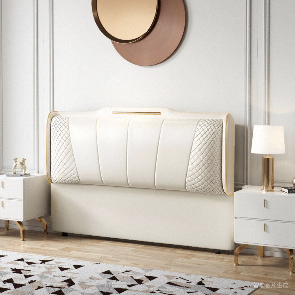 Simplistic Style Queen Wingback Headboard with Camelback Shape in Pine Wood, No Distressing, Featuring Sponge Upholstery and Standard Height - image 9