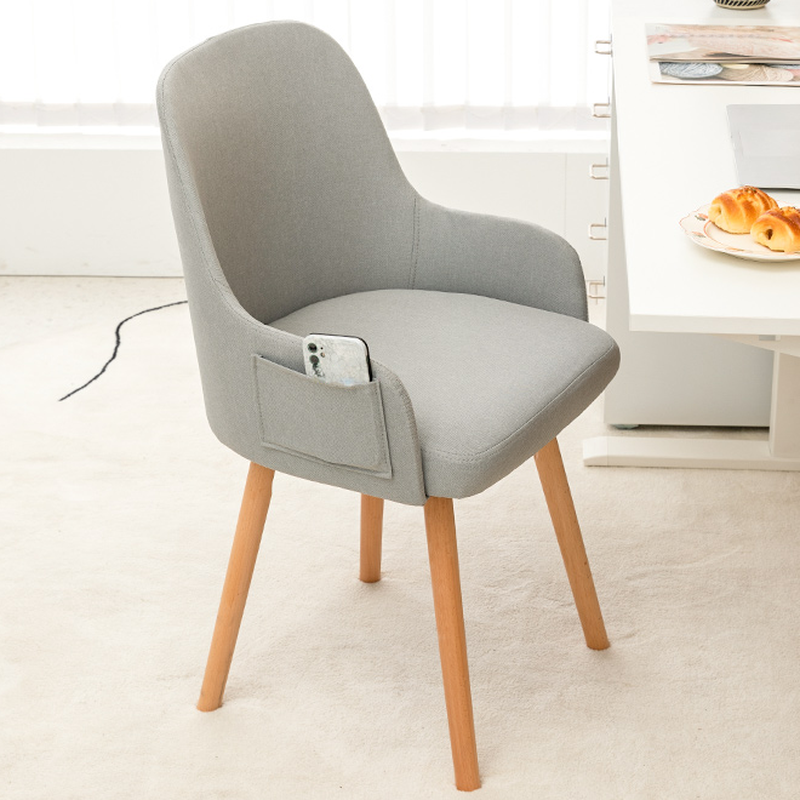 Rotatable/Non-Rotatable Steady Outlined Upholstered Arm Chair for Dinette with Solid Back and Foot Pads in a Modish Style - image 6