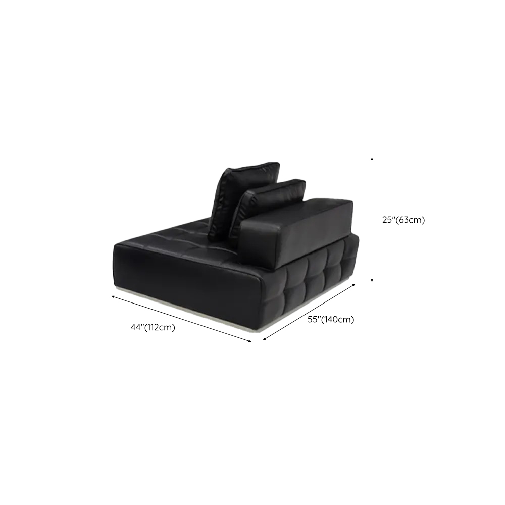 Versatile Black Sofa, Straight/L-Shape, 7-Seater, Horizontal/Right Hand Facing Orientation - image 7