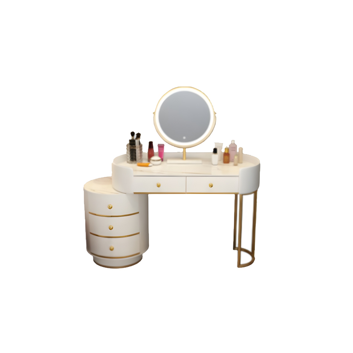 Wooden Makeup Vanity Desk Bedroom Dressing Table Stool Set with Drawer - image 19