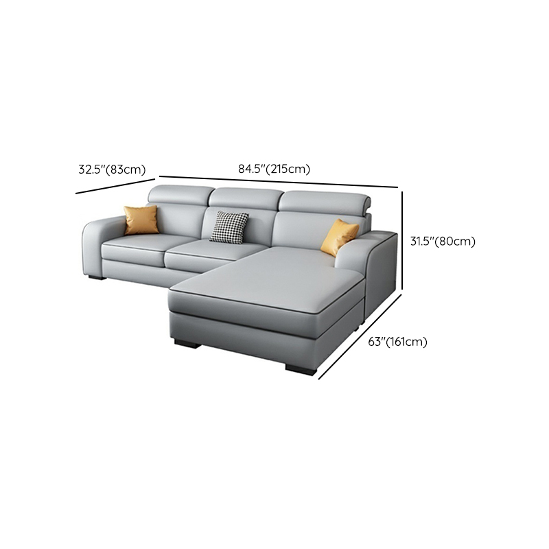 Contemporary Sectional Sofa with Adjustable Pillow and Scratch Resistant Upholstery - image 18