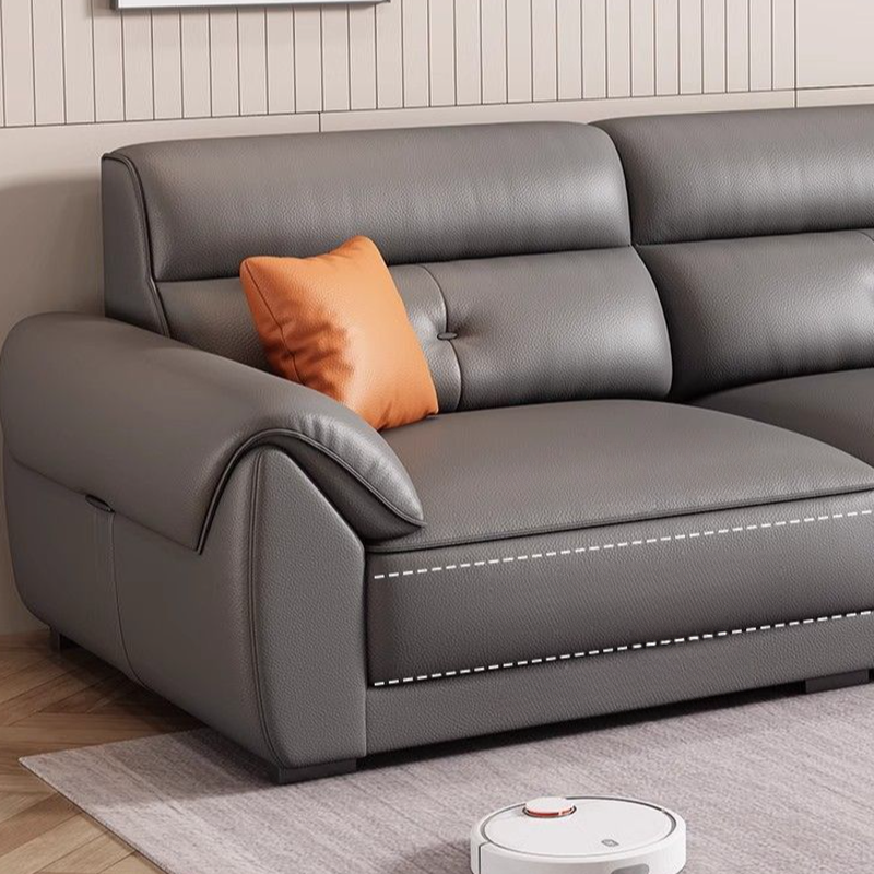 Casual Straight Scratch-repellent Sofa in Dove Grey with Horizontal Orientation, Latex Seat Fill, and Flared Arm - image 4