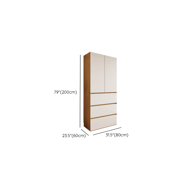 White Minimalist Laminate Wardrobe Closet with 3-Drawer/6-Drawer, Soft Close Door, Interior Shelves, and Clothing Rod - image 16