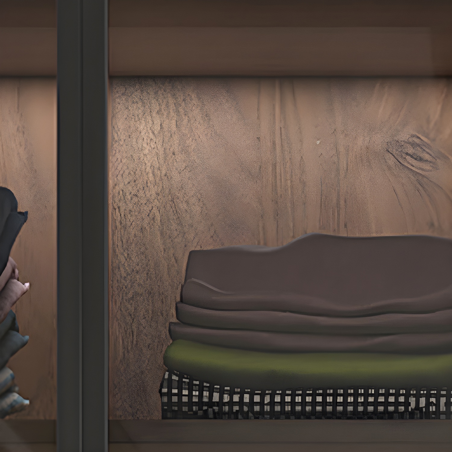 Engineered Wood Armoire Modern Brown Wardrobe Closet with Garment Rod - image 7