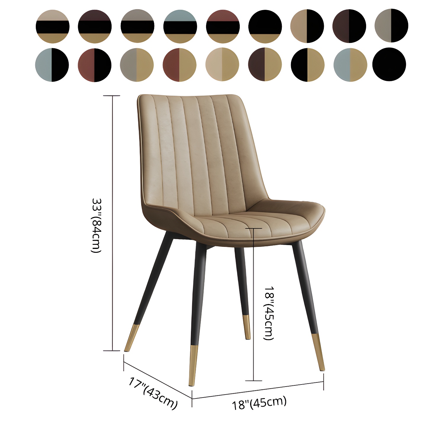 Scandinavian Study Room Leather Side Chair Matte Finish Parsons Dining Chairs - image 20