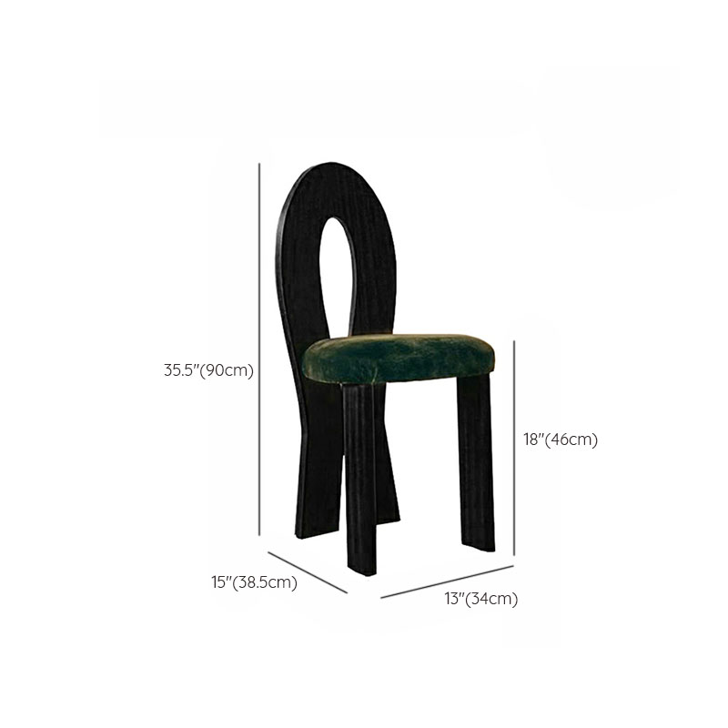 Modern Upholstered Armless Kitchen & Dining Chair, Open Back, Wood Ash, 1 Piece - image 28