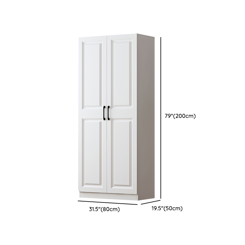 Sleek White Nordic Wooden Detached Almirah with Soft Close Drawers, Doors, and Clothing Rod - image 8