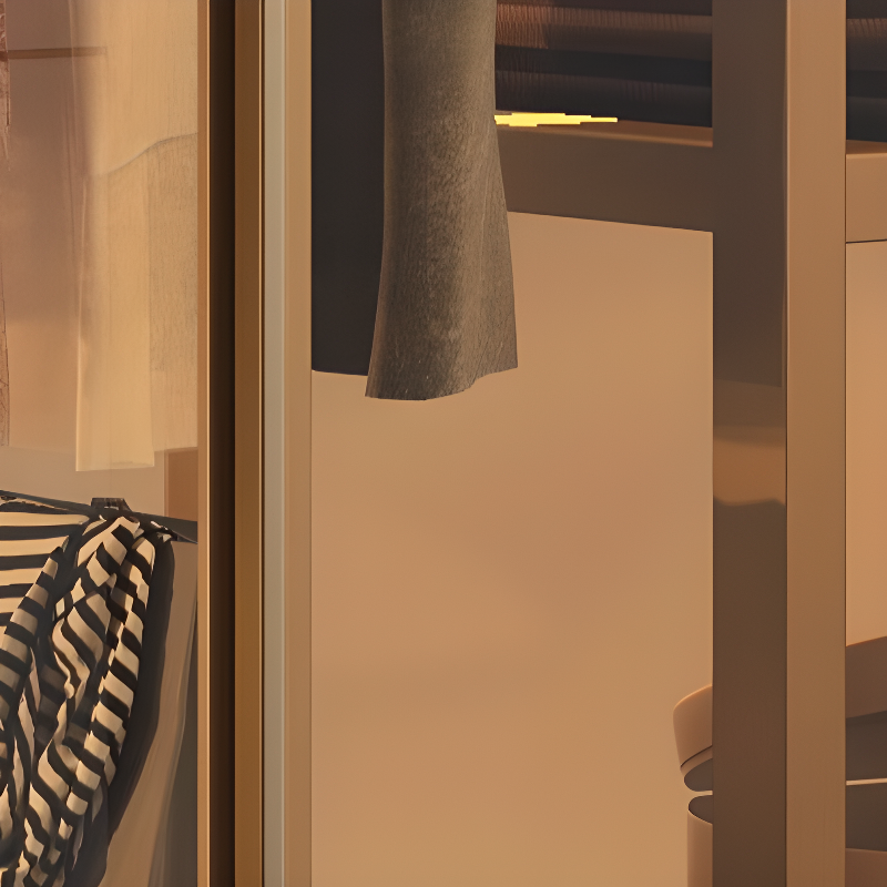 Art Deco Vitreous Wardrobe Armoire with Soft Close Door, Interior Shelves, Clothing Rod, and Hinged Mechanism - image 10