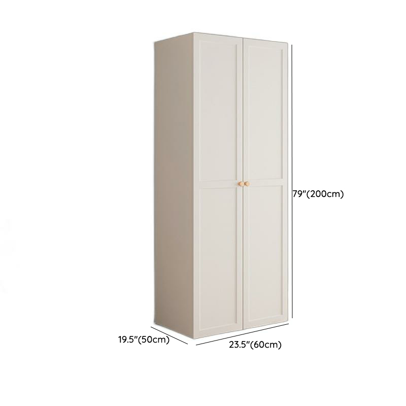 Modern White Wardrobe Armoire with Clothing Rod and Shelves - Soft Close, No Distressing - image 11