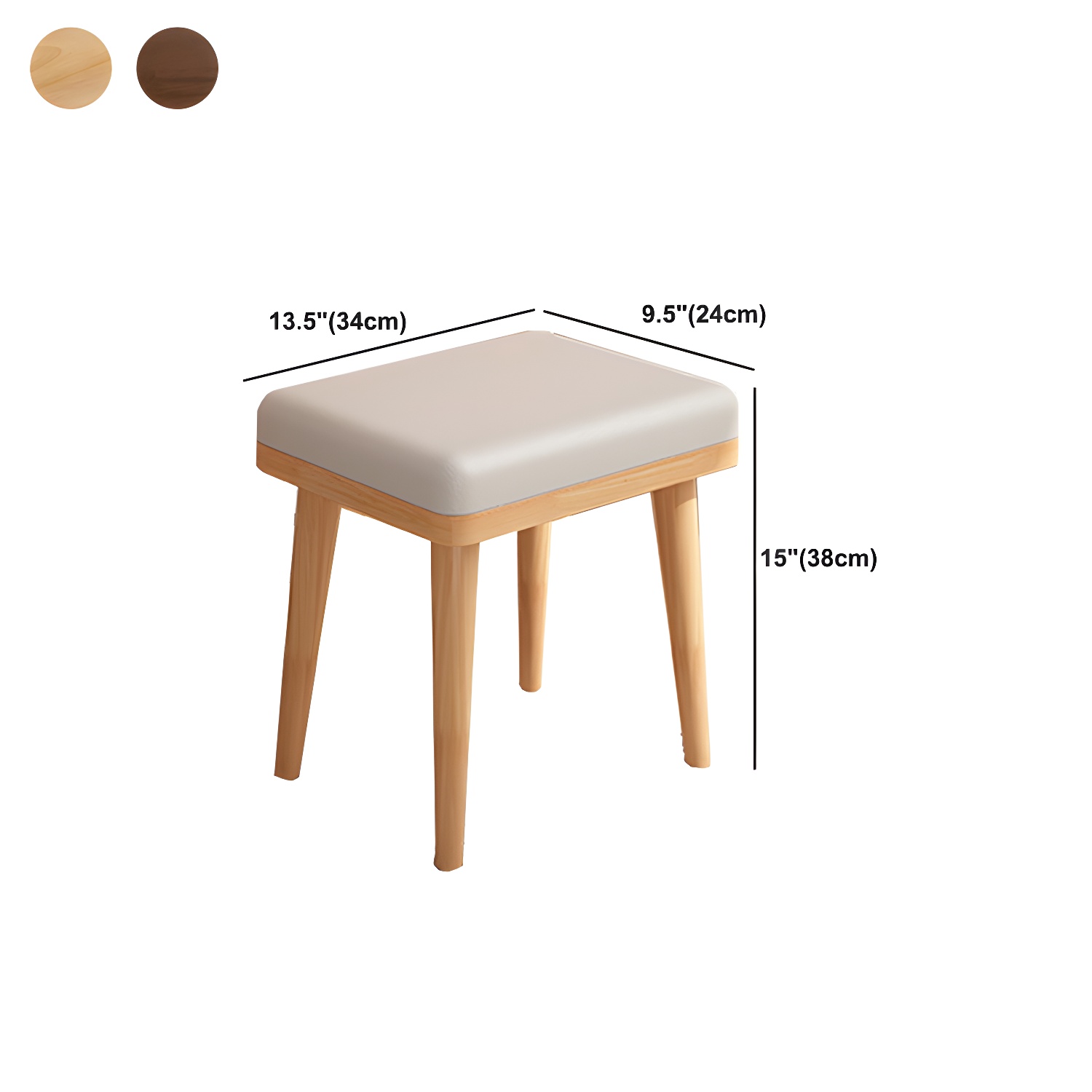 Scandinavian 3-Drawer Dressing Table Solid Wood Vanity Makeup Table Set - image 16