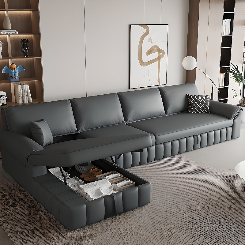 L-Shape/Straight Left Hand Facing/Horizontal Sofa Recliner/Convertible Sofa with Under-seat-storage - image 5