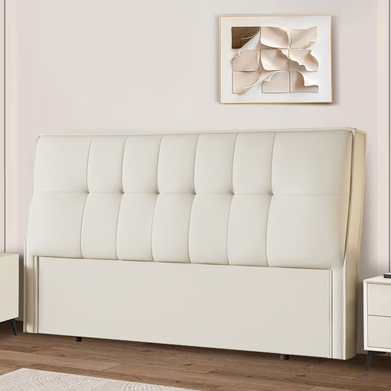 Simplistic Panel Headboard with No Distressing, Piled Tufted Rectangular Design for King/Twin XL/Queen Bed, Sponge Upholstery Fill, Standard Height - image 8