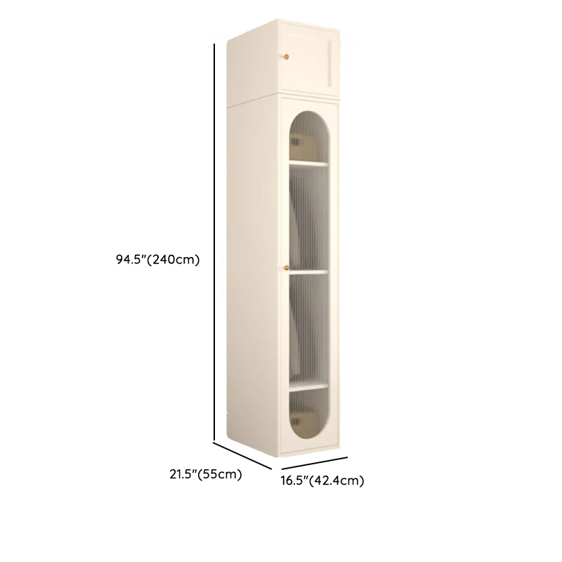 Chalk Casual Unattached Wardrobe with Adaptable Shelf, Soft Close Door, Hanging Rod, and Articulated Mechanism - image 22