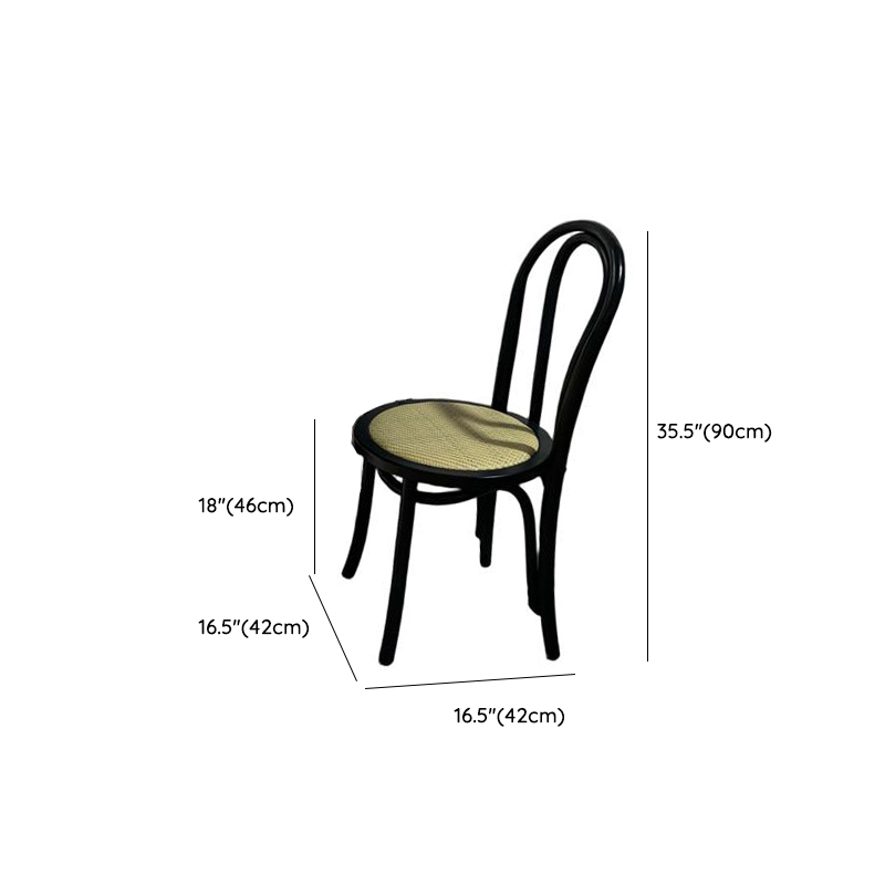 Minimalist Dark Wood Dining Table Set with Wood Slab, 4 Legs, Padded Chair, and Back - image 8