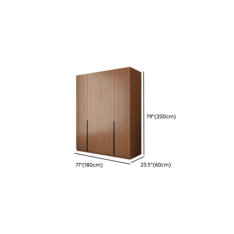Sepia Modish Laminate Wardrobe Closet with Interior Shelves and Clothing Rod - image 10
