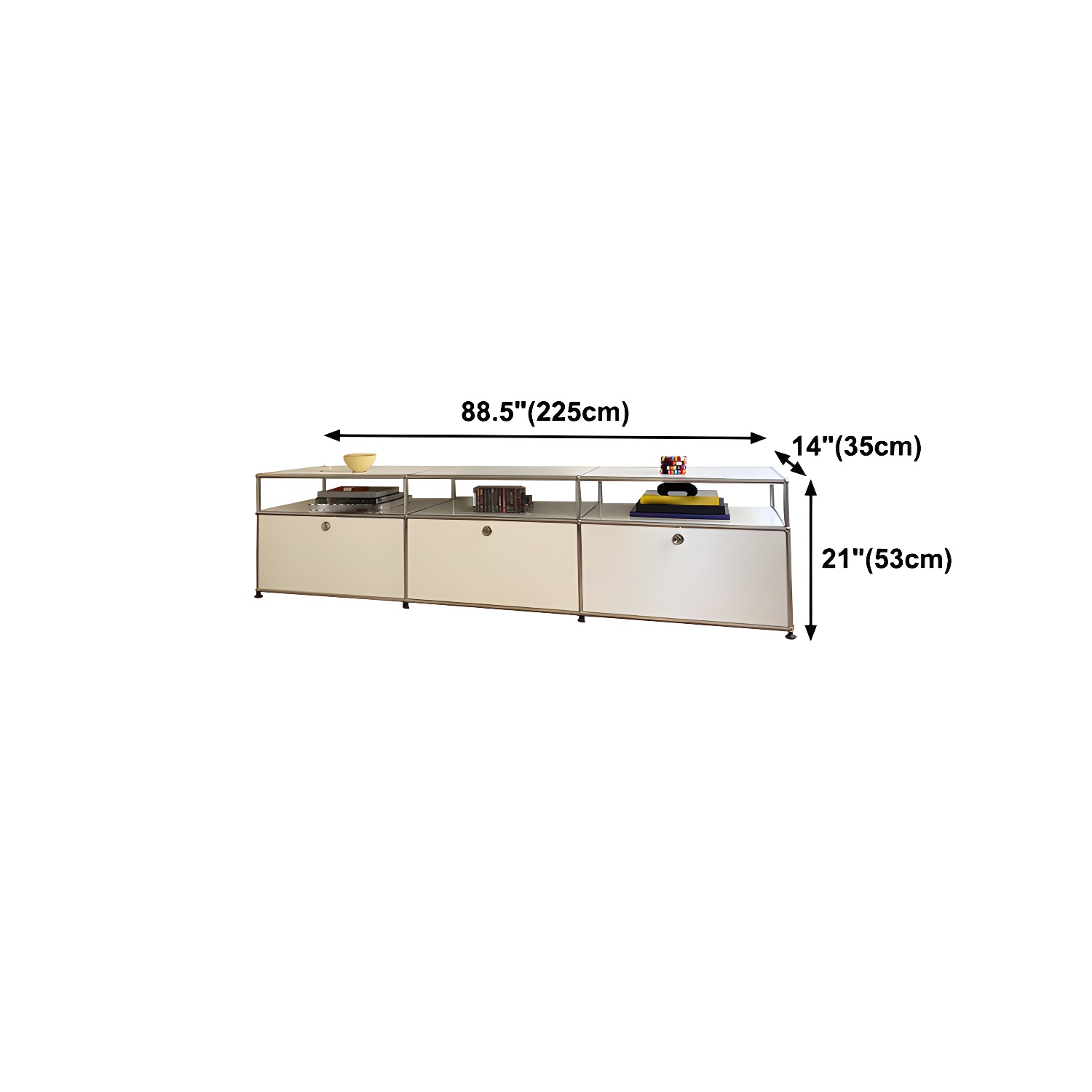 Stainless Steel Sideboard Modern Style Dining Sideboard with Locking Cabinet - image 20