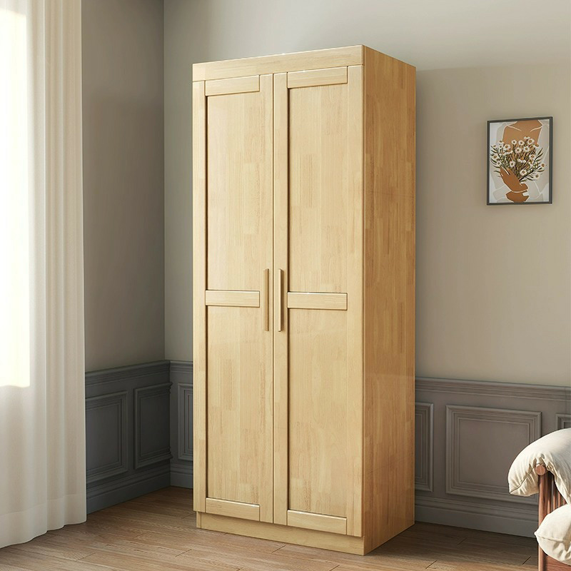 Contemporary Freestanding Wooden Wardrobe Closet with Interior Shelves&Hanging Rod&Soft Close Door - image 5