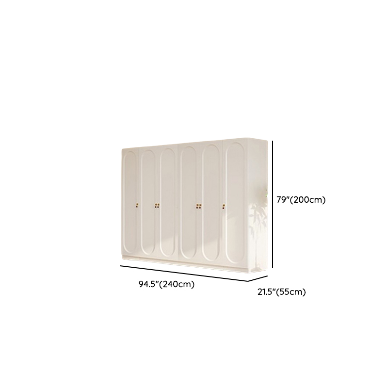 White Modish Manufactured Wood Armoire Cabinet with Adaptable Shelf, Soft Close Door, and Clothing Rod - image 14