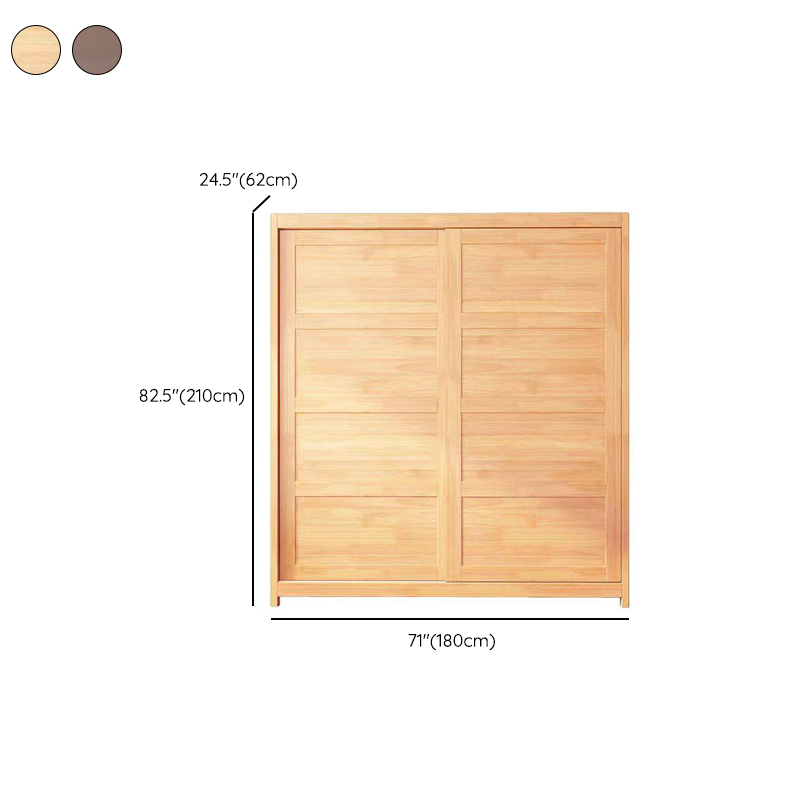 Minimalist Wooden Independent Wardrobe Closet with Compartments, Interior Shelves, Slipping Door Mechanism, and Gate - image 15