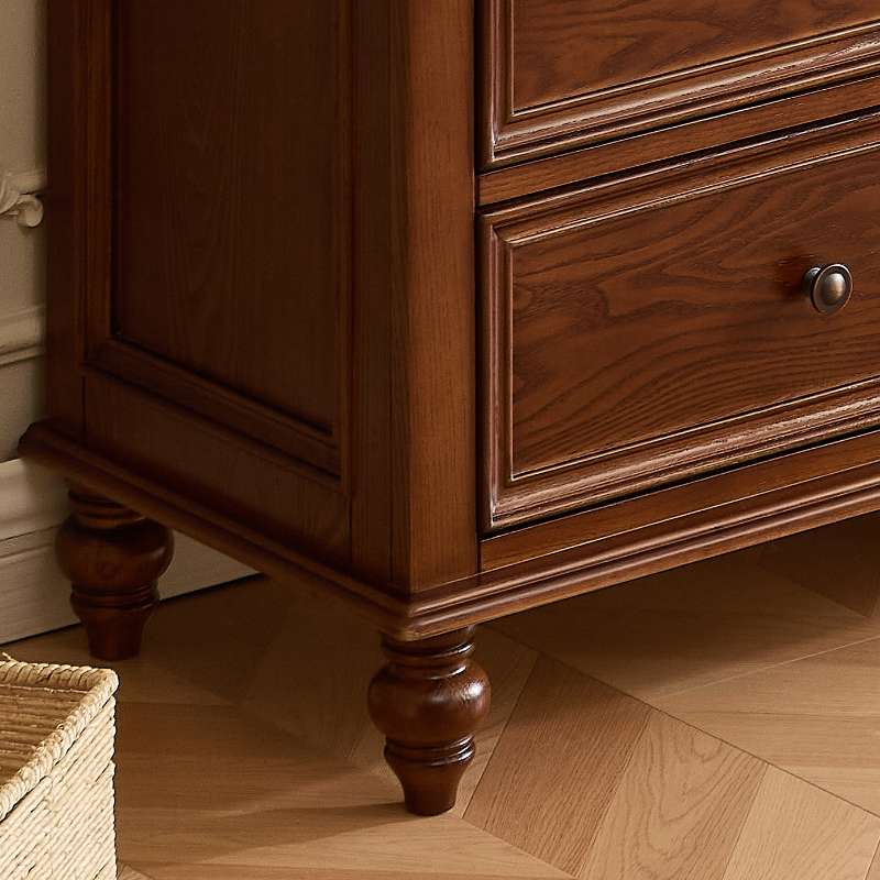 Cocoa Trendy Ash Wood Console Dresser/Semainier with 9/7/6 Drawers, Integrated Cable Management, Horizontal/Vertical - image 5