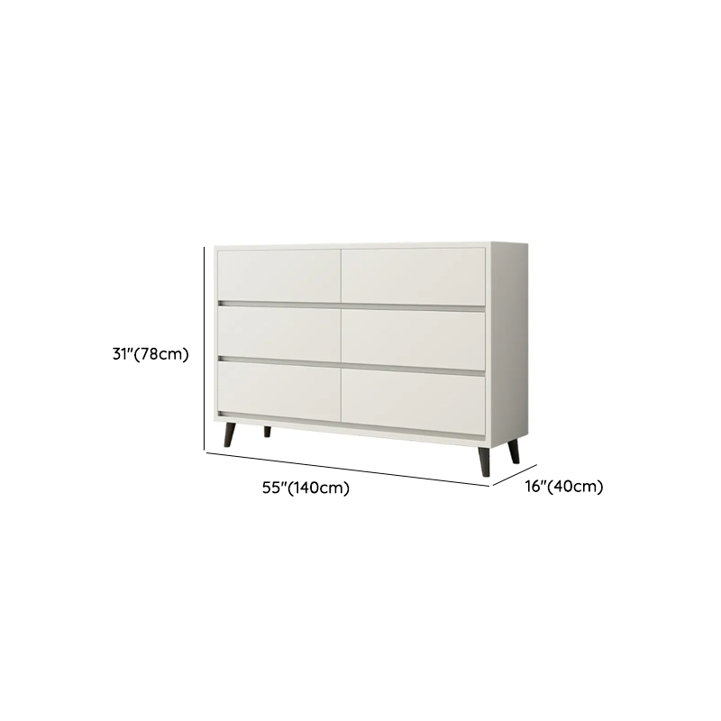 White Simple Raw Wood Console Dresser/Lingerie Chest/Bachelor Chest with 6/4/8 Drawers in Horizontal/Vertical Orientation - image 16
