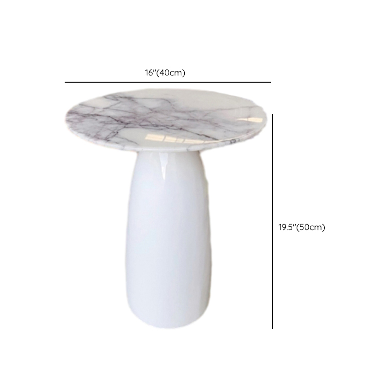 Simple Ink Oval/Rounded Hardened Glass Single Accent Table with Container & Abstract Base - image 19