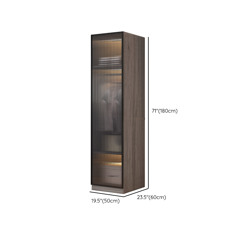 Trendy Vitreous Unfixed Wardrobe Armoire with Soft Close Door, Interior Shelves, Clothing Rod, and Articulated Mechanism - image 17