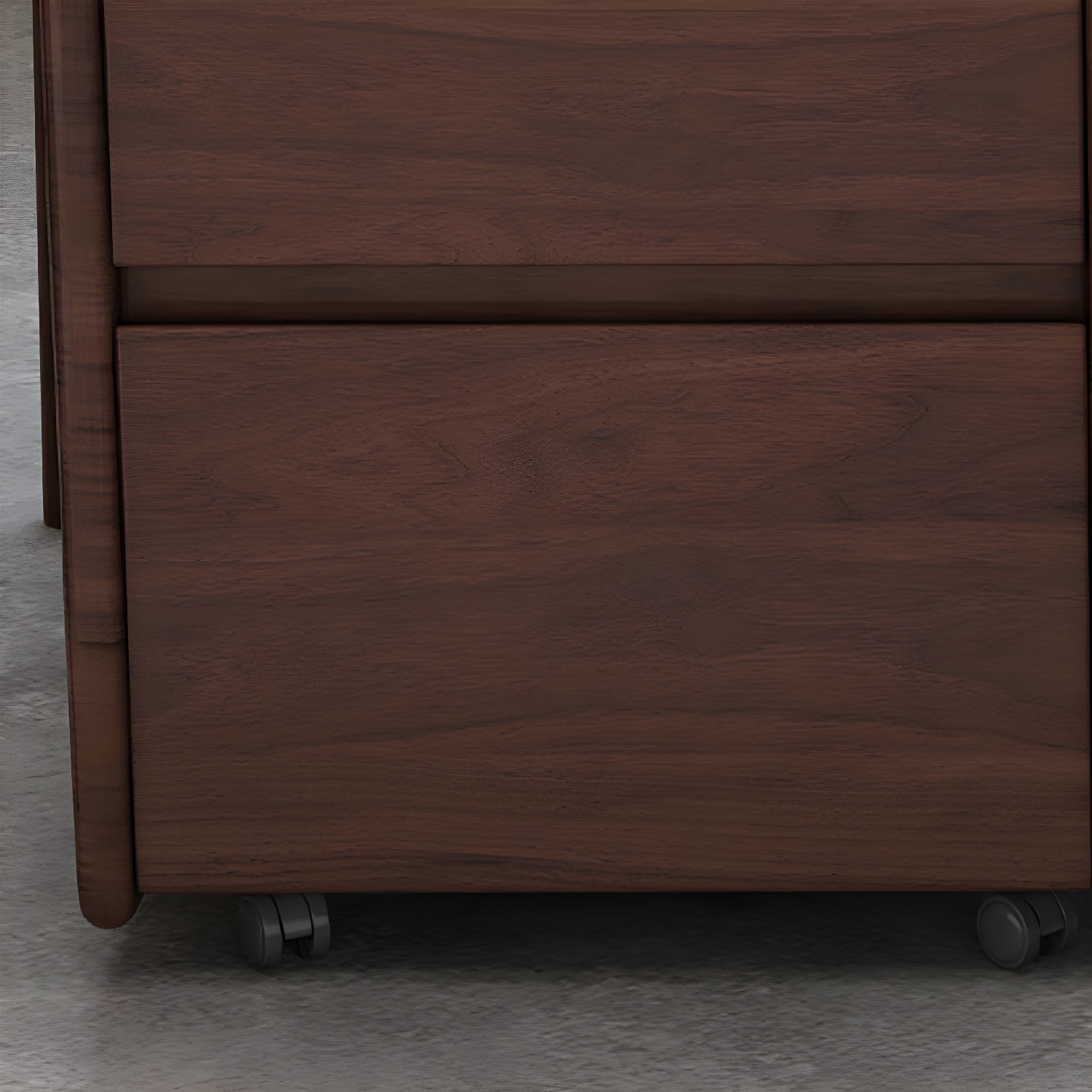 Modern Square Wood Cabinet on Wheels Side Cabinet with Drawer - image 4
