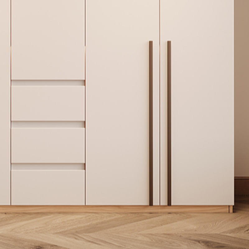 Beige Modish Laminate Independent Wardrobe with Soft Close Drawer, Soft Close Door, and Interior Shelves - image 6