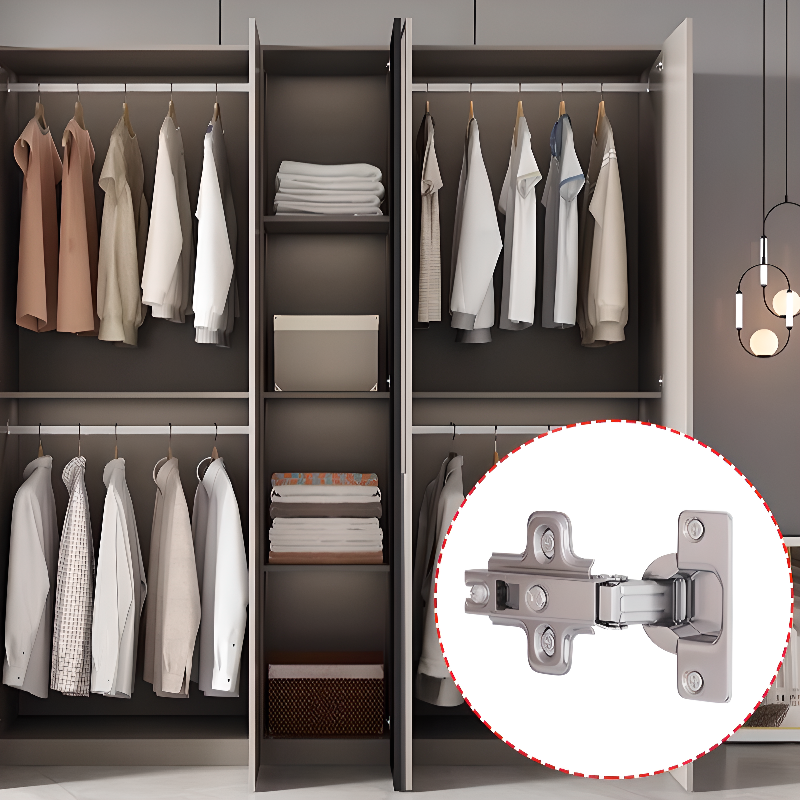 Cream Trendy Timber Standalone Wardrobe Armoire with Soft Close Door, Interior Shelves, and Articulated Mechanism - image 10