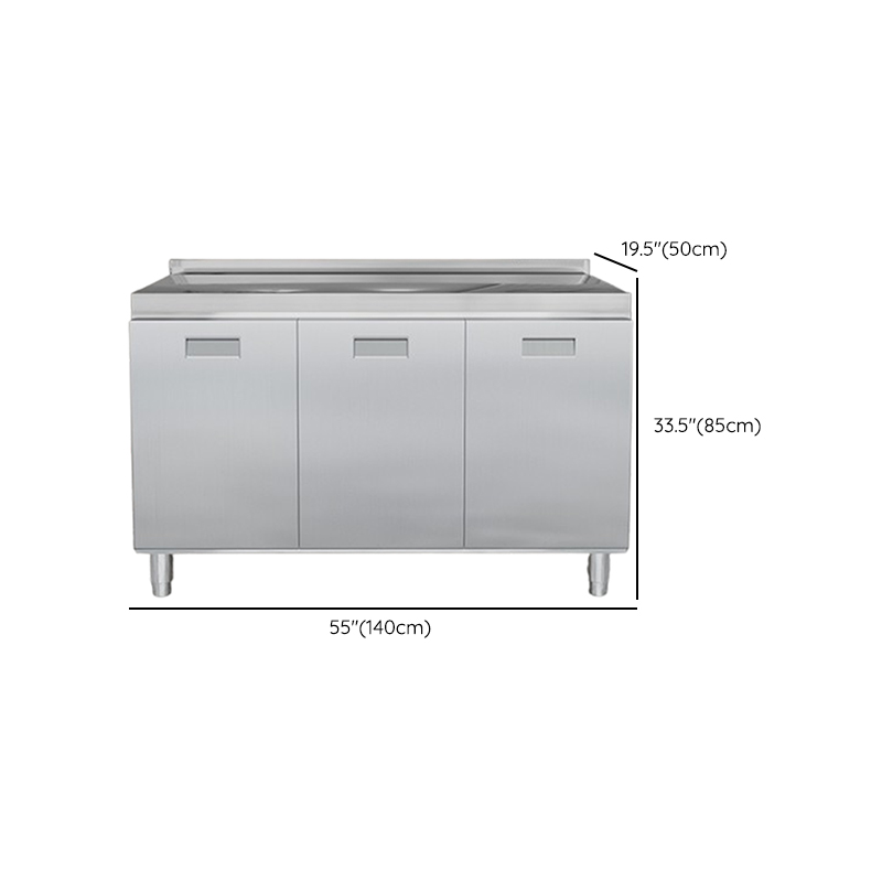 2 Shelves & 4 Doors/3 Doors/2 Doors Silver Metal Standard/Narrow Sideboard with Larder & Hutch - image 10